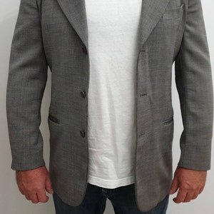 Valentino uomo made in Italy top luxury quality men&#39;s blazer,gray color,pure virgin wool,size 50