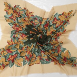 Foulard Soie Vintage Feliciani - Motif Géométrique - 100% Soie Italienne Fait Main - Multicolore