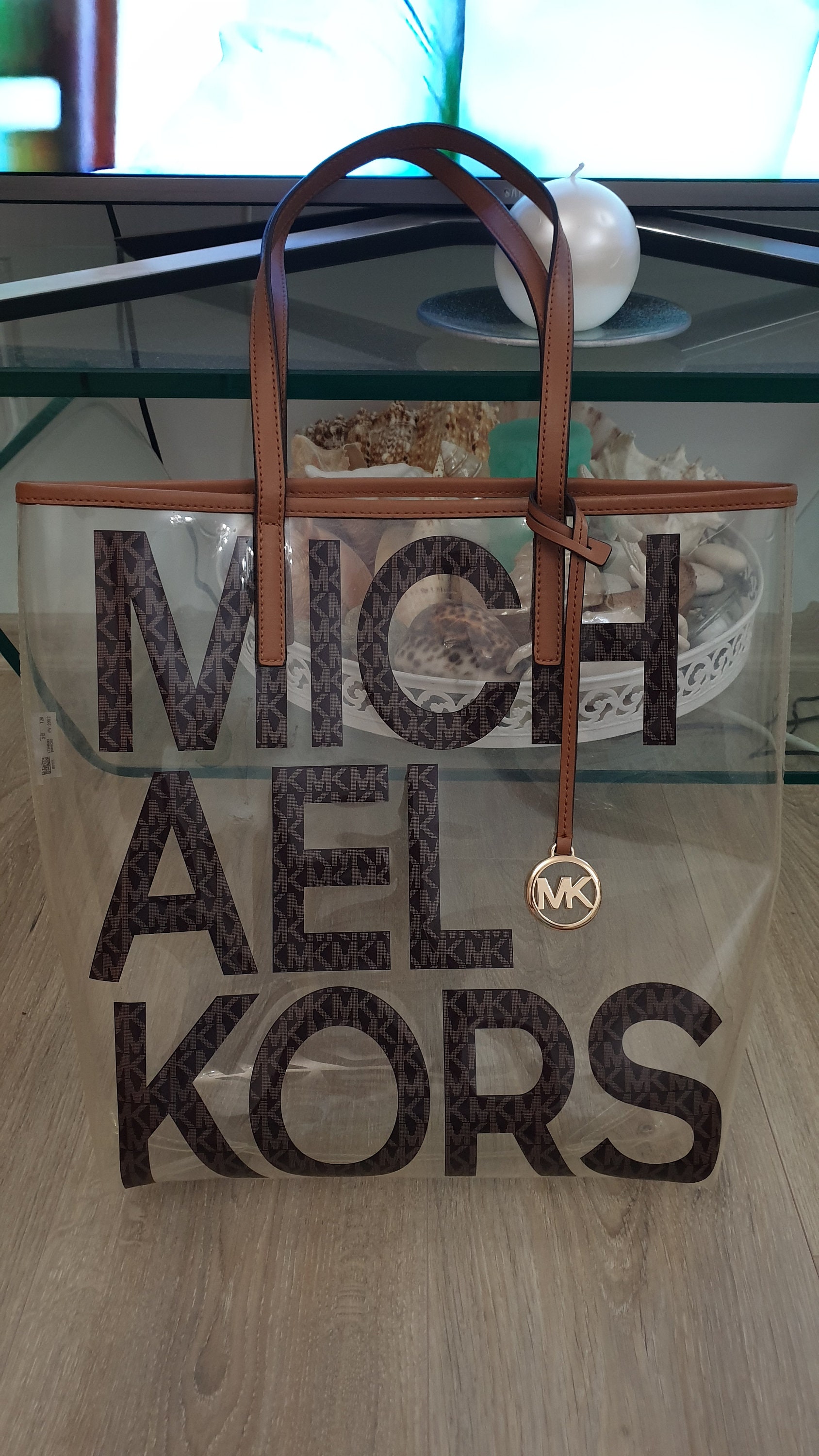 michael kors transparent bag