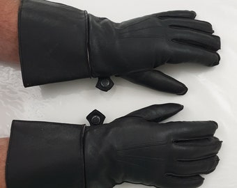 Roeckl Munchen vintage gants d’hiver de motard en cuir véritable, taille 9