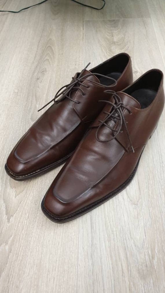 Ermenegildo Zegna XXX Couture Antique Leather Derby Dress Shoes Men\'s 10.5 Ermenegildo Zegna XXX Couture Antique Leather Derby Dress  main image 3