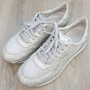 Hogan made in Italy luxury women&#39;s sneakers,genuine leather and fabric,gray color, size EU-40