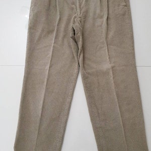 Michael Bogner zeer zachte heren corduroy broek, top luxe kwaliteit, baige kleur, maat US-40 Short
