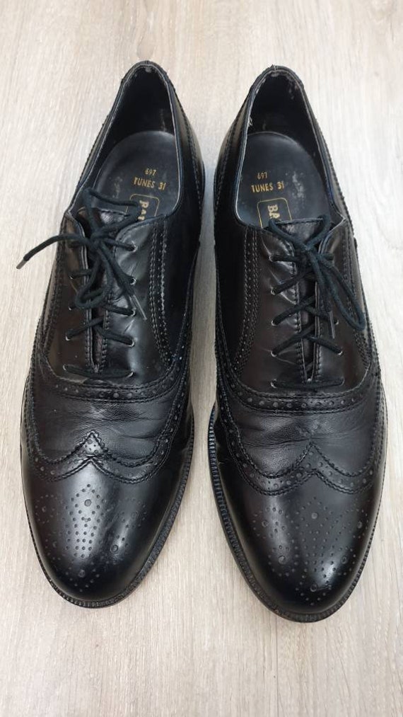 BALLY MENS OXFORDS DRESS LEATHER SHOES BLACK SIZE 11 MADE IN ITALY BROGUE Bally Parawet Harvey Dress Shoes 8.5 Oxford Brogue Wingtip  main image 4