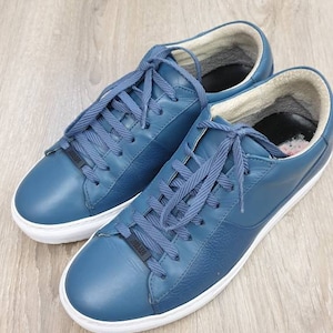 Antony Morato made in Italy beautiful women&#39;s sneakers, genuine leather,blue color,lightweight,comfortable,size EU-39