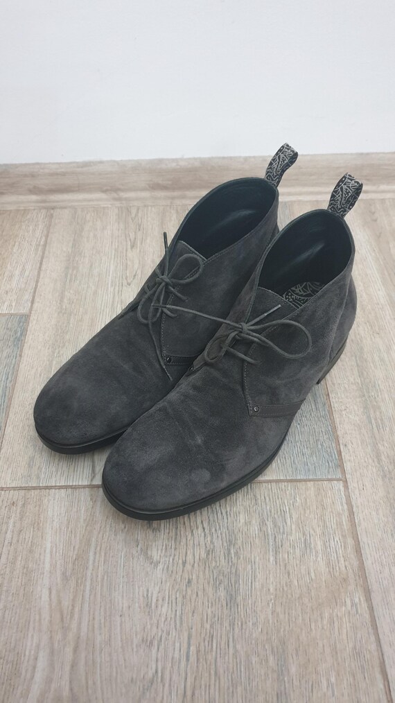 Pair of ALBERTO GUARDIANI - Drive ALBERTO GUARDIANI Blue Suede Driving Loafer Shoes Made in  main image 3