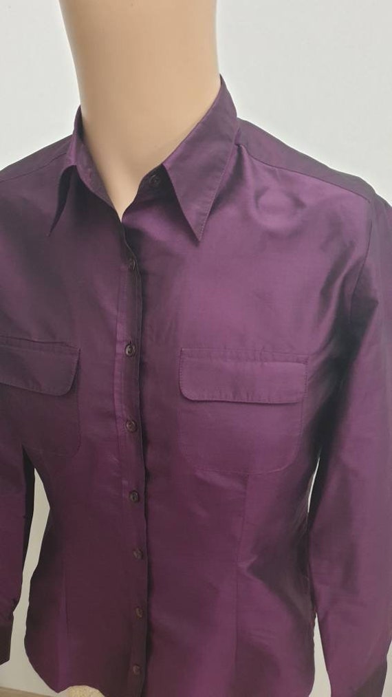 Cacharel top luxury women's silk blouse,beautiful… - image 2