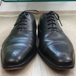 Finsbury Gamme latina blake welted luxury men's shoes,genuine leather,black color,size US-6, EU-39 image 10