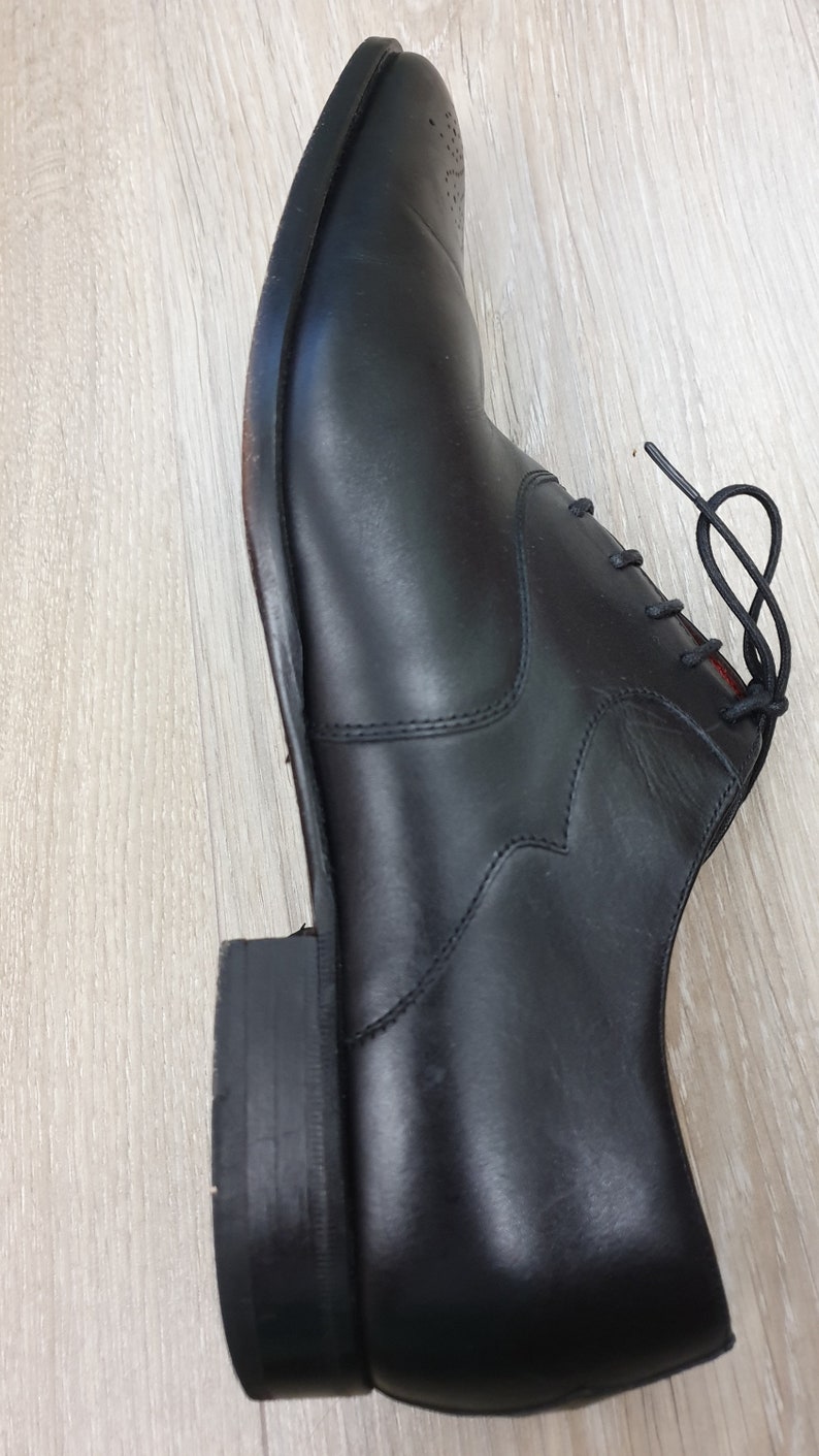 Finsbury Gamme latina blake welted luxury men's shoes,genuine leather,black color,size US-6, EU-39 image 8