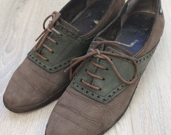 Chaussures à talons compensés vintage Ted Lapidus, daim et semelle extrêmement doux, pointure EU-38