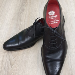 Finsbury Gamme latina blake welted luxury men's shoes,genuine leather,black color,size US-6, EU-39 image 1