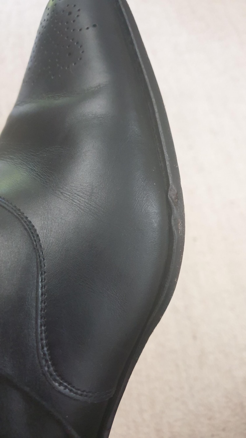 Finsbury Gamme latina blake welted luxury men's shoes,genuine leather,black color,size US-6, EU-39 image 11