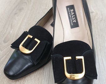 Bally Made in Switzerland Top Luxury Women's Genuine Leather Pump Shoes,vintage,black Color,metal Logo Gold,bally Size 4,1/2 E - Etsy Bally Made in Switzerland Top Luxury Women's Genuine Leather Pump Shoes,vintage,black Color,metal Logo Gold,bally Size 4,1/2 E - Etsy