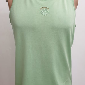 Antonette Franz Haushofer made in Germany luxury women's sleeveles top,size D-40, (M)