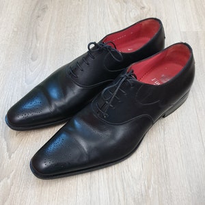 Finsbury Gamme latina blake welted luxury men's shoes,genuine leather,black color,size US-6, EU-39 image 2