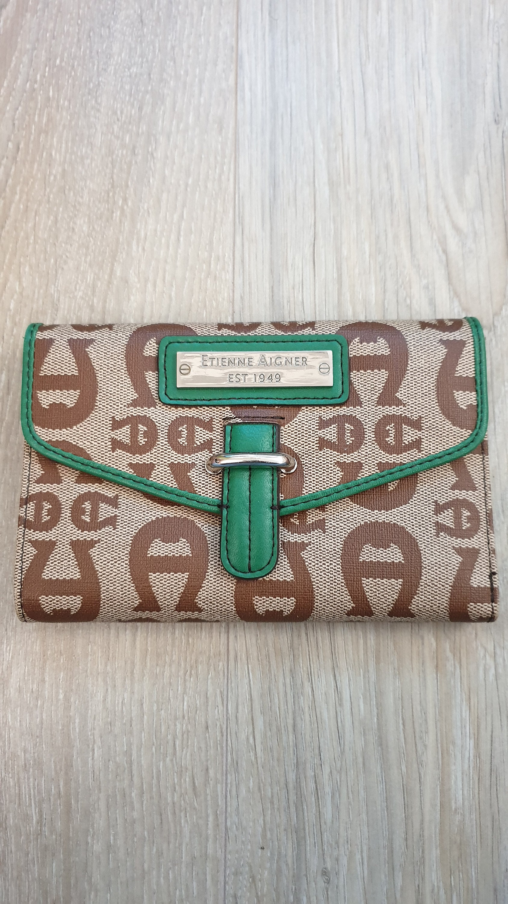 Etienne Aigner Wallet,pvc,brown/green Colors, India