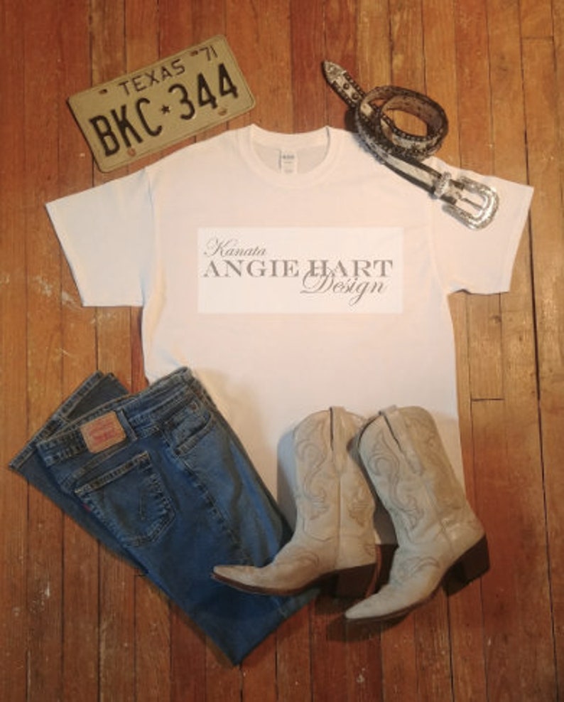 T-Shirt Mock Up Clothing Mockups Shirt Digital Mockup Tee jpeg Instant Download TShirt Jeans Flat Lay White Gildan Mockup jpg