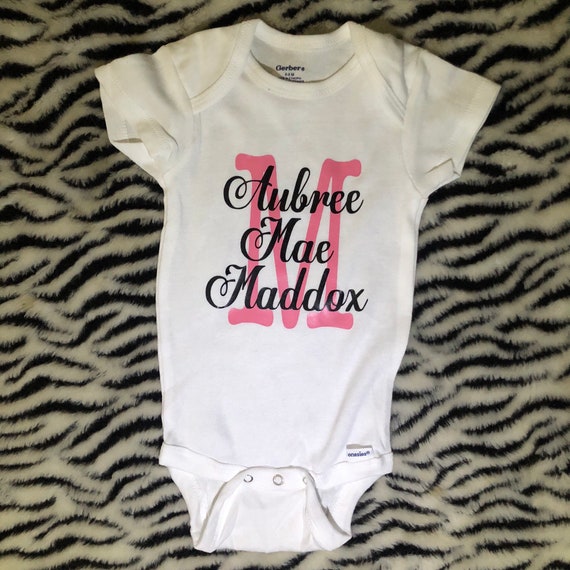 monogrammed onesie