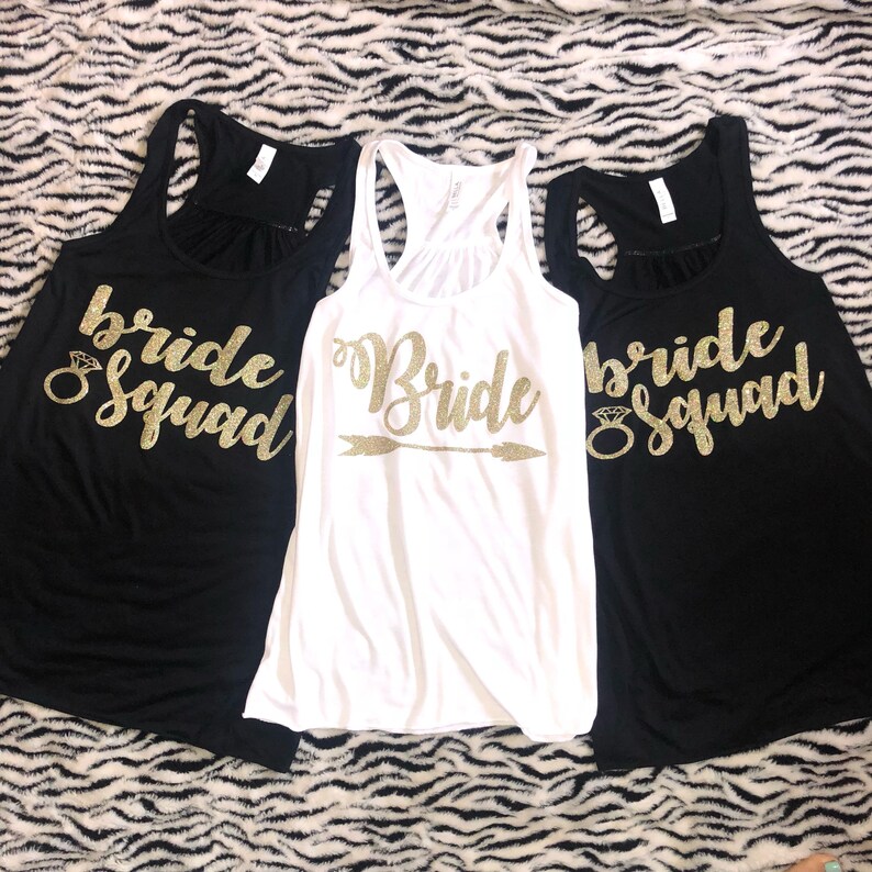 bride squad tank tops