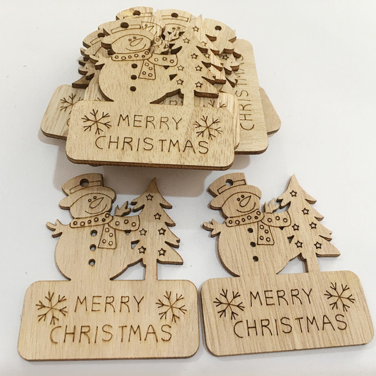 10pcs Christmas Wood Chips Christmas DecorationChristmas  Etsy