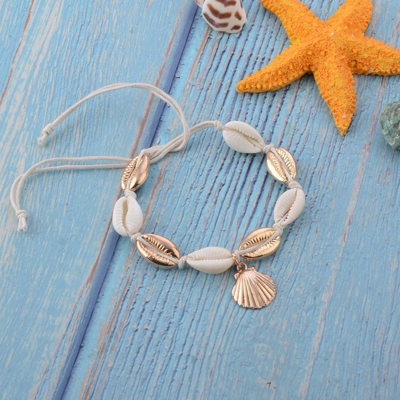 Shell Anklet Cowrie Anklet Beach Shell Anklet Mussel Etsy