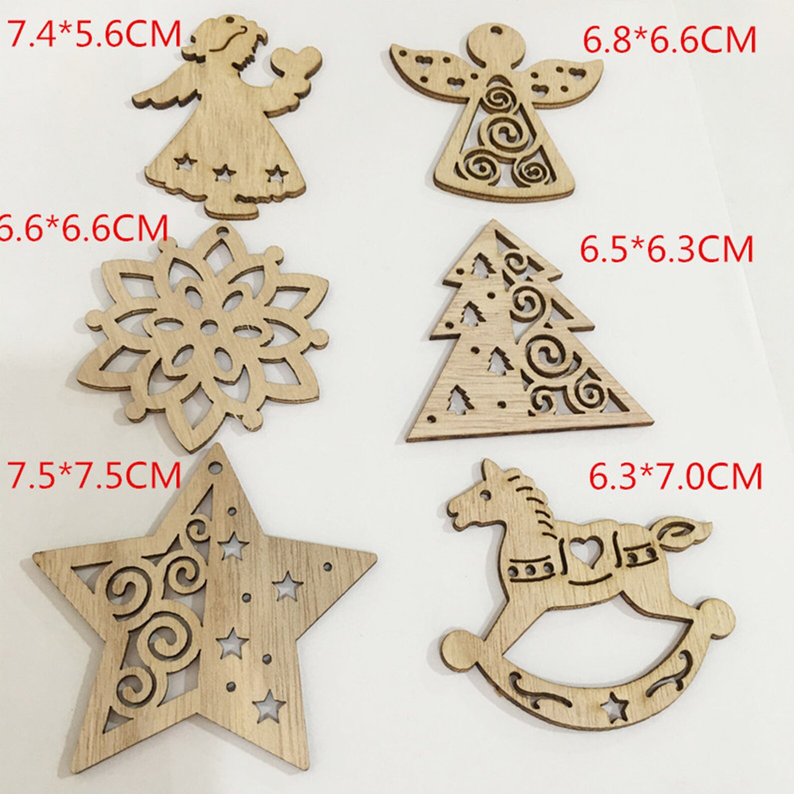 10pcs Christmas Wood Chips Christmas DecorationChristmas  Etsy
