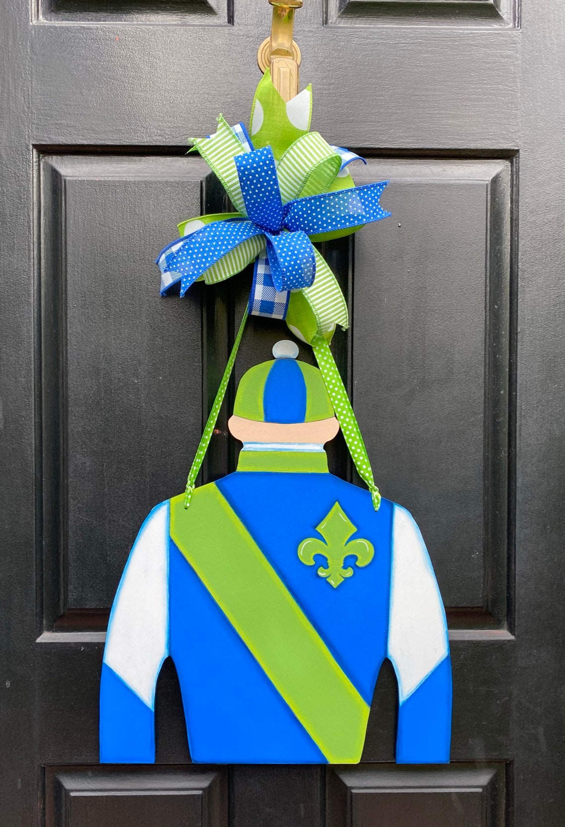 Jockey Door Hanger/ Horse Racing Decor/ Kentucky Derby/ Jockey Etsy