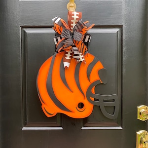 Bengals Door Hanger/ Ready to Ship!/ Cincinnati Bengals Wreath/ Bengals Wreath/ Bengals Decor/ Double Doors/ Football/ Father’s Day Gift!