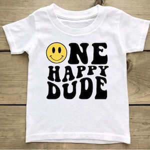 1st Birthday Shirt, One Happy Dude Birthday Outfit, Family Matching 1st Birthday, One Cool Dude Tee for Baby Boy
