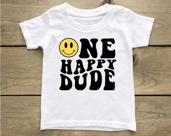 One Happy Dude 1st Birthday Shirt: Baby Boy Outfit