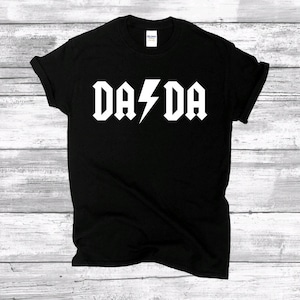 Dada Shirt, One Rocks, Rock n Roll Birthday, First Birthday, Rockin One First Birthday, Guitar Birthday, Fathers Day Shirt, Two Rocks