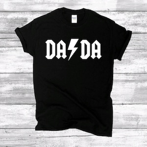 Dada Shirt, One Rocks, Rock n Roll Birthday, First Birthday, Rockin One First Birthday, Guitar Birthday, Fathers Day Shirt, Dad, Gift