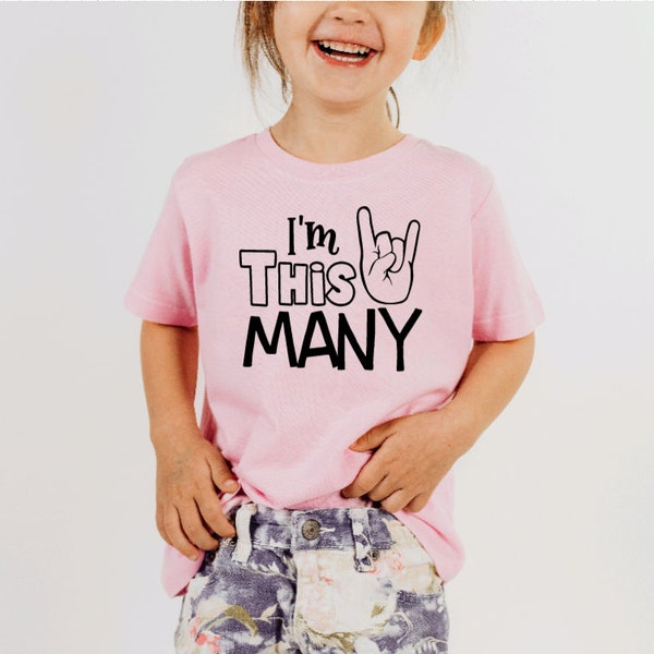 I’m This Many, Rock and Roll, 2 year old Birthday, Birthday party shirt, Second Birthday Shirt, Toddler Birthday Shirt, 2nd Birthday