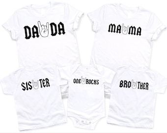 One Rocks First Birthday Shirt: Rock n Roll Rockstar Outfit