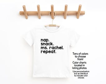 Ms Rachel Shirt: Nap Snack Repeat Graphic Tee