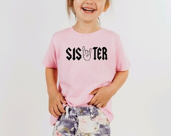 One Rocks, Rockstar Sister Birthday Shirt, Rock n Roll First Birthday
