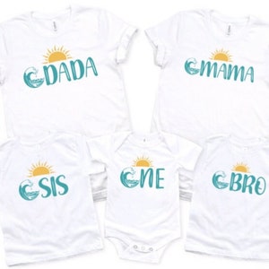 The Big One, Surf Birthday, First Birthday, 1st Birthday, Family Matching, 1st Birthday Shirt, One