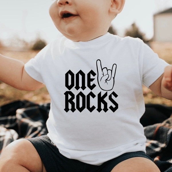 One Rocks, Rock n Roll Birthday, First Birthday, 1 Rocks, Rockin One First Birthday, Guitar Birthday, Rockstar first birthday