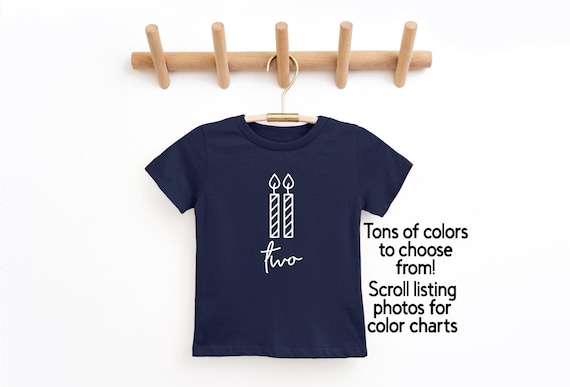 Two Candles 2nd Birthday Shirt