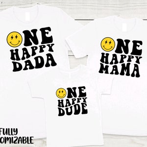 One Happy Dude 1st Birthday Shirt: Family Matching Set