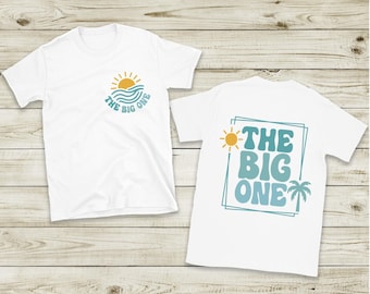 The Big One 1st Birthday Shirt: Surf Theme, Family Matching