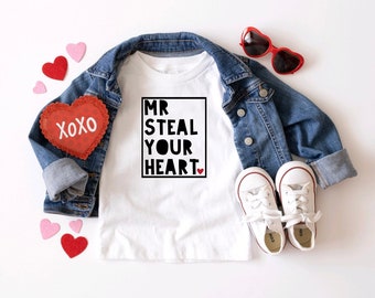 Boys Valentine Shirt, Mr Steal Your Heart Shirt, Toddler Valentine Shirt, Kids Valentine Shirt, Funny Valentine Shirt