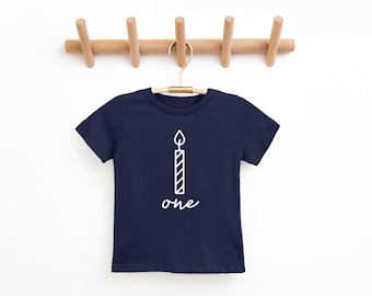 First Birthday Shirt, One Candle, 1st Birthday, Boys Birthday Shirt, Girls Birthday Shirt