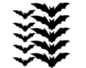 20 Reusable Bat Window Clings - Halloween Decorations