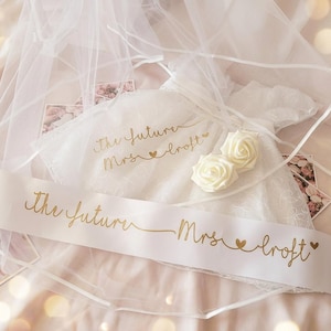 Personalized Hen Party Veil and Sash, Bride To Be Keepsake