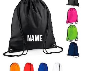 Personalised Name  Drawstring Back to School Gym Bag Girls Boys Forest Dance Bag PE Pump Nursery Preschool Bag