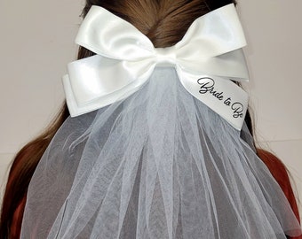 Classy Personalised Bow veil | Hen Party | Holy communion| Flower Girl