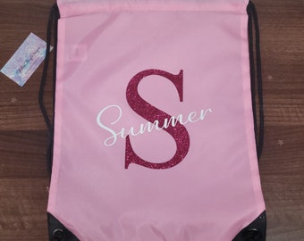 Borsa da nuoto per kit PE da palestra personalizzata Ritorno a scuola con nome per bambini