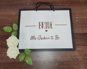 Personalisierte Braut Geschenktasche sein