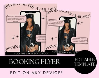 APPOINTMENTS AVAILABLE BOOKING Flyer Instagram,Editable book now flyer for beauty business,D.I.Y Availability  Flyer,Set your appointment